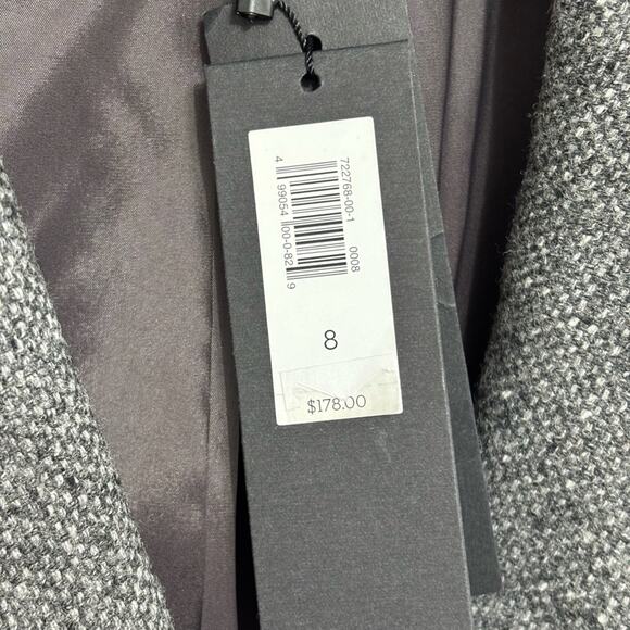 NWT Banana Republic Hack ing Jacket in Piped Grey - Size 8 - Picture 7 of 10